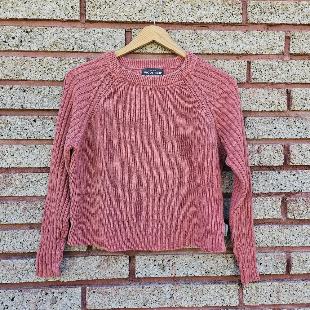 Woolrich - Dusty Rose Cable Knit Cropped Sweater